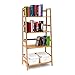 Produktbild Relaxdays Bücherregal aus Bambus mit 4 Ablagen HxBxT: ca. 120 x 57 x 31 cm Regal für Bücher in Leiterform Standregal mit Durschubsicherung als Bücherschrank und Büroregal Aktenregal aus Holz, natur