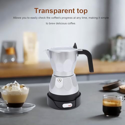 Cafetera Turca Eléctrica Fockety, 3 Tazas, Acero Inoxidable miniatura 2