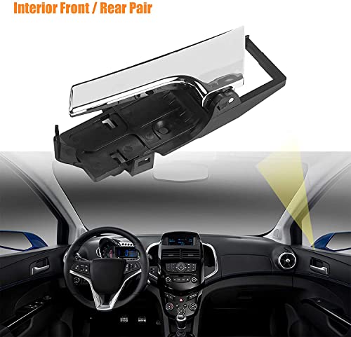 Npauto Interior Inside Door Handle Replacement For Chevy Aveo 2007 2008 2009 2010 2011, Pontiac G3 Wave, Chrome Front Rear Left Right Driver Passenger Side Pair #TOP1