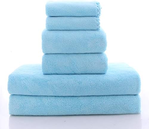 Miniatura 5 de MOONQUEEN - Juego de toallas ultra suaves y de secado rápido, 2 toallas de baño, 2 toallas de mano, 2 toallas pequeñas, microfibra coral altamente