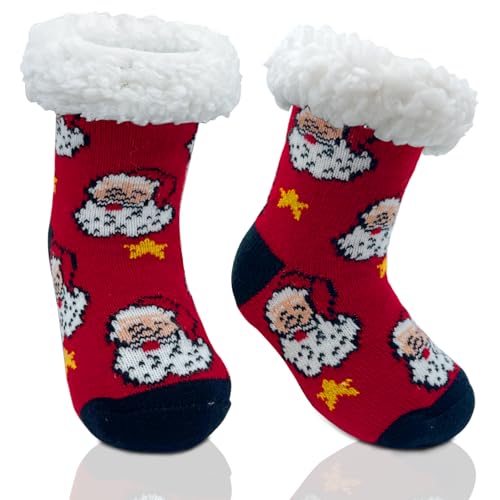 Bseical Weihnachtssocken Kinder, Haussocken Kinder, Kuschelsocken...