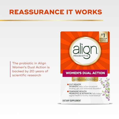 Image of Align Probiotic, Womens Dual Action, Vaginal Probiotics for Women and for Vaginal Health Support, for Digestive Health, 42 Capsules (Pack of 2)