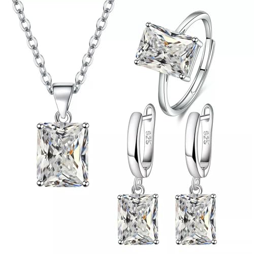 Boucles et collier en argent 925 étincelant pour illuminer vos soirées chic