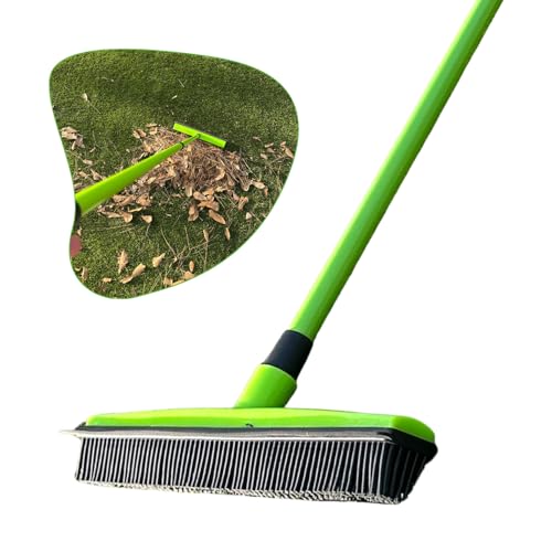 Turf Static Sweep - Silicone Broom for Artificial Turf Edge Cleaning - Remove Pet Hair Leaves Debris Sticks and More from Turf Synthetic Grass Carpet & Most Hard Surfaces