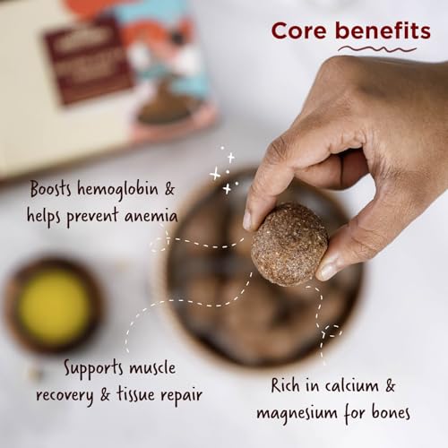 Image of Two Brothers Organic Farms Hand-Rolled Nachni Satva Laddoos - 175gm | Nutritious Snack with Sprouted Ragi, Jaggery & Dry Fruits | No Refined Sugar | Gluten-Free Energy Booster
