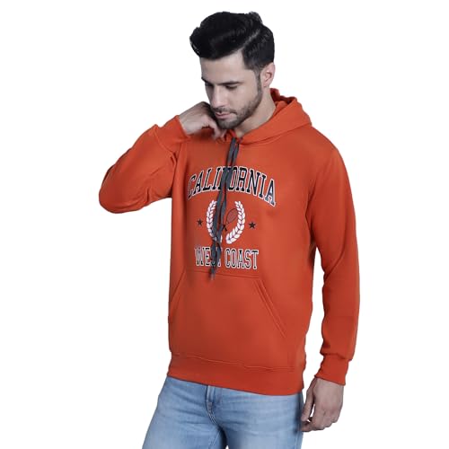 Image of Mack Jonney Printed Hooded Cotton Fleece Hoodie for Men-MACK32358