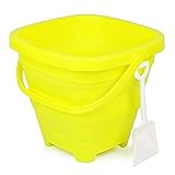 Packable Pails Collapsible Beach Pail and Shovel - Yellow