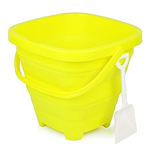 Packable Pails Collapsible Beach Pail and Shovel - Yellow