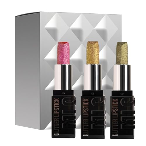 Glitter Matte Lip Gloss, Glossy Lipstick Matte, 3 Colors Lip Gloss Set, Non-Stick Cup Lip Gloss, Moisturizing Lip Gloss, High-Shiny Lip Gloss, Lip Gloss For Daily Makeup, Party Lip Gloss Set