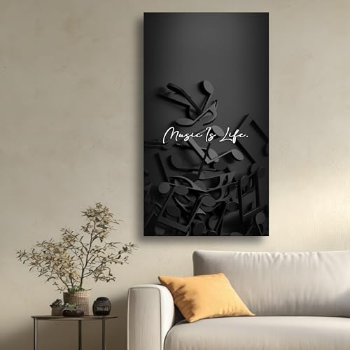 Toile avec notes de musique cadeau idéal pour musicien et mélomane