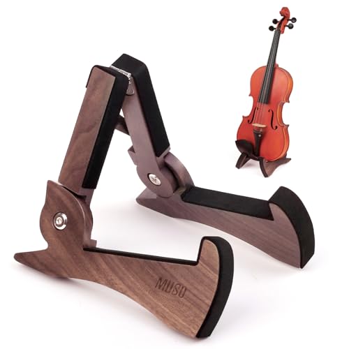 MUSO Mini Violin Ukulele Stand, Premium Solid Wood, Table Desk Stand, Lightweight&Stylish Holder for...