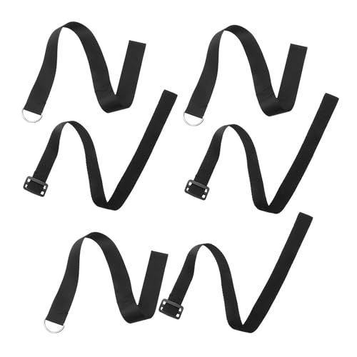 GOOHOCHY Correa para Cochecito de Exterior de Poliéster Negro, 6 Piezas, Correa de Muñeca Multiusos para Control de Seguridad en Paseos al Aire Libre