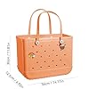 XYYYHTL Beach Tote Bag Rubber Waterproof Washable Durable Open Tote for Sports, Pool, Gym, Large Rubber EVA Bag With Holes Stylish Women's Beach Essentials #1