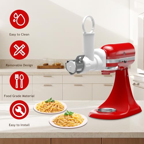 Pasta-Maker-Attachment-for-Kitchenaid-Stand-Mixer-with-6-Different-Shapes-of-Pasta-Outlet-Durable-Kitchenaid-Accessories-and-Attachments-Dishwasher-Safe Pasta Maker Attachment for Kitchenaid Stand Mixer with 6 Different Shapes of Pasta Outlet Durable Kitchenaid Accessories and Attachments Dishwasher Safe