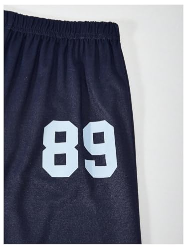 Girl's 2 Piece Sports Summer Outfits Graphic Off the Shoulder Jersey Shirts and Sweatpants Set4