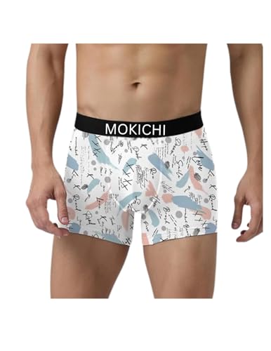 Image of Men's Boxer Briefs Pack, Breathable Stretch Underwear with Wide Comfort Elastic Waistband, Soft Geometric Print Trunks, Multi-Pack