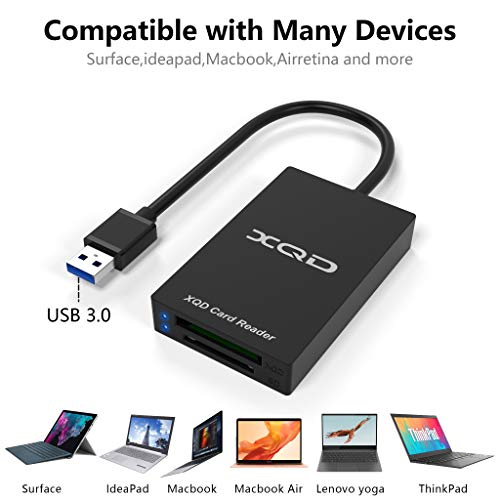 Bawanfa CR312-A Xqd Card Reader, Usb 3.0 Xqd/Sd Card Reader Dual Slot Memory Card Reader 5Gpbs Super Speed Support Sony G/M Series thumb #3
