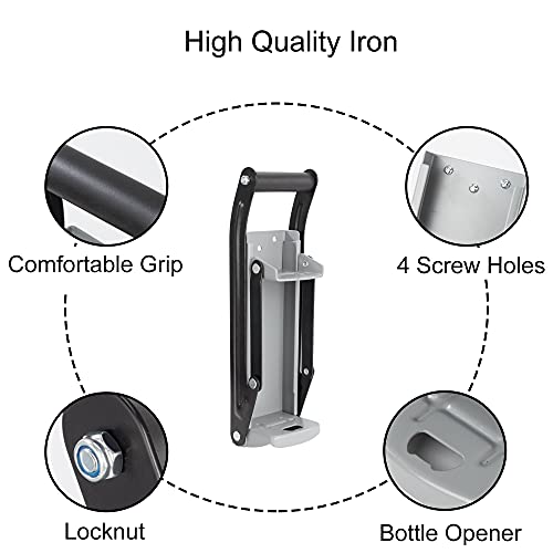 Schiaccia Lattine Montato a Parete Frantoio per Lattine con Comoda Leva Compattatore di Lattine Strumento per il Riciclo di Lattine di Birra 33 x 9.5 cm - immagine 3