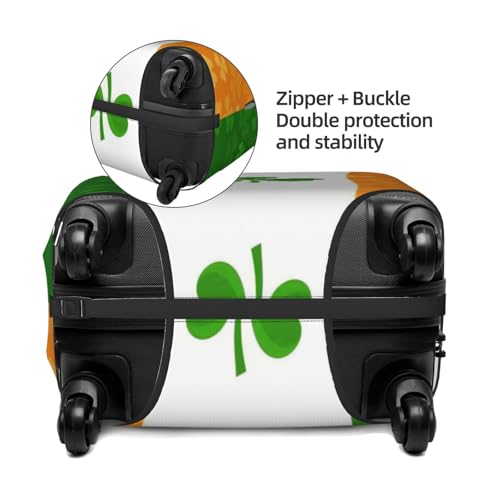 Irish Flag Print Luggage Suitcase Cover Protector Luggage Washable Covers With Concealed Zipper4