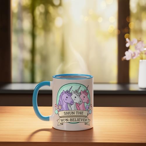 Taza de cerámica Azul/Blanco con texto sarcástico miniatura 3
