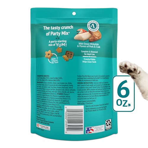 Purina Friskies Party Mix Meow Luau Crunch Cat Treats, (6) 6 oz Pouch - image 7