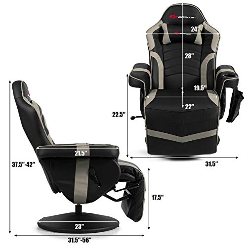 Goplusmassagegamingchairracingstylegamingreclinerwadjustablebackrestandfootrestergonomichighbackpuleathercomputerofficechairswivelgamechairwcupholderandsidepouch Urban Country Home Decor Goplus massage gaming chair racing style gaming recliner wadjustable backrest and footrest ergonomic high back pu leather computer office chair swivel game chair wcup holder and side pouch urban country home decor