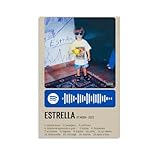 WJSXEQF Estrella MoraPop - Álbum clásico de canciones de rapero, impresión en lienzo, decoración de dormitorio, hogar, oficina, decoración para adolescentes, 30 x 45 cm, estilo sin marco, 11