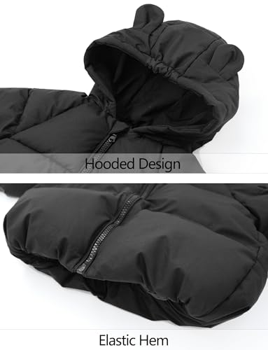 Happy Cherry Toddler Boys Girls Winter Coats Lightweight Puffer Jacket Long Sleeve Hooded Down Coat Outerwear3