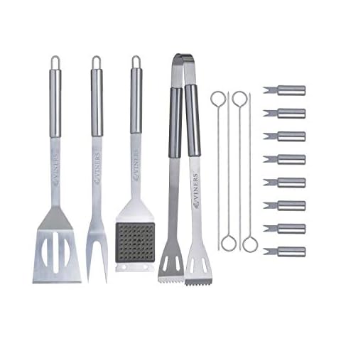 Viners 16 Piece Stainless Steel BBQ Set Cover