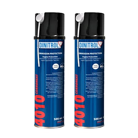 2 x Dinitrol 4010 Hohe Temperatur Wasser reinigen Motor klar Wachs 500 ml Aerosol