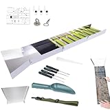 Goldwaschset – 1 Set Werkzeugausrüstung, Goldwaschtrog, komplettes Schürfset, Edelstein-Steingrabset, Sammelwerkzeuge, Hobby-Metalldetektor-Zubehör | Outdoor-Schwenkset für die Jagd ADU