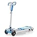 FOLDING Scooter Scooter Scooter oscillante con Doppi Pedali, Drefter a Quattro Ruote per Ragazzi e Ragazze di età Compresa tra 4 e 12 Anni e sopra, Quattro Ruote Lampeggianti, con Musica, Pieghevole