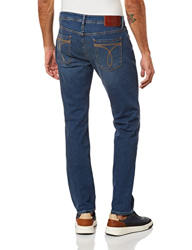 Jeans skinny bordado, Calvin Klein, Masculino, marinho, 42