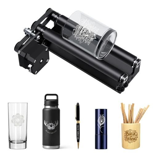 AlgoLaser Rotary Roller for Pixi – Y-Axis Rotary Module for Cylindrical Object Engraving –...