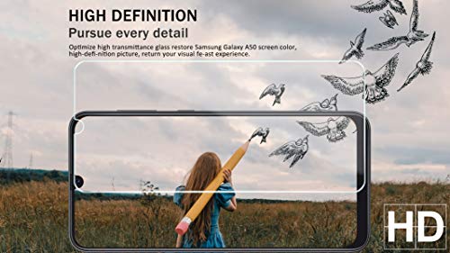 Galaxy A50/A30/A20 Screen Protector By Yeyebf, [2 Pack] Hd-Clear Tempered Glass Screen Protector [9H Hardness][Bubble-Free][3D Glass] Screen Protector Glass For Samsung Galaxy A50/A30/A20 #TOP5
