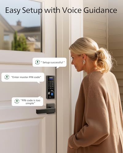 Philips Fingerprint Keyless Entry Door Lock, Electronic Door Lock with Touchscreen, Long-Lasting Battery, Auto Locking, One-Time Code, Keypad Deadbolt, One-Touch Locking, Matte Black - image 7