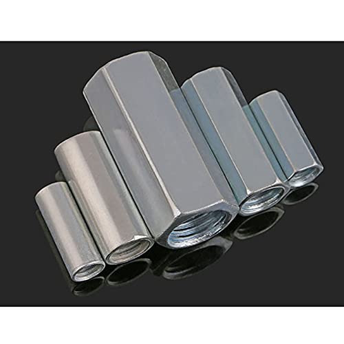 Set 5 Dadi Di Accoppiamento M6xM8x40mm - Manicotto Prolunga Cilindrico Zincato - Foto 3