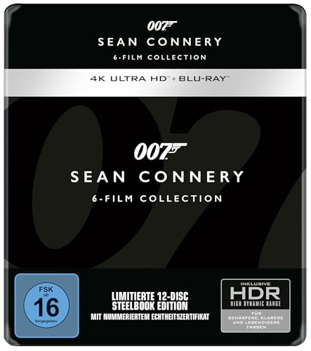 James Bond: Sean Connery (Limited Collector’s Edition) – 4K Steelbook (UHD + Blu-ray Disc)