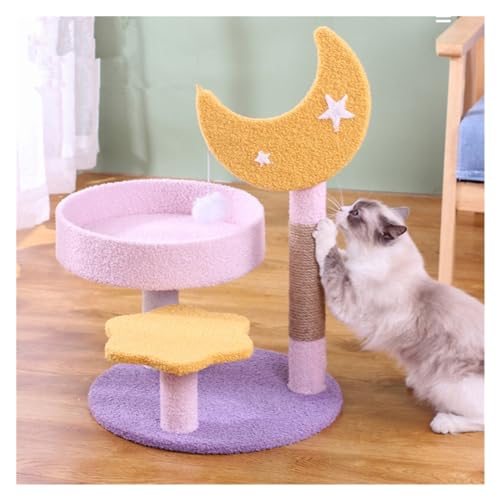 Tour de chat robuste bleu simple à assembler à 3 niveaux - 6