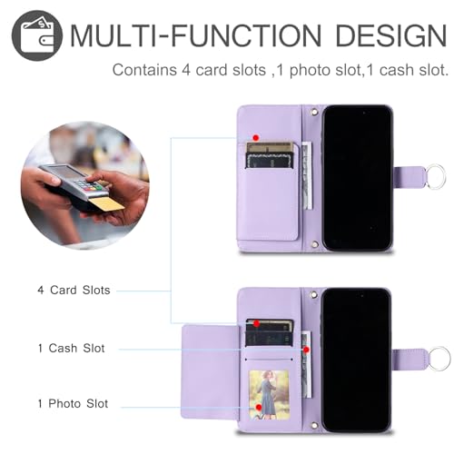 Housse Samsung Note 10 Asuwish antichoc pliable en cuir violet avec support