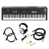 Yamaha MX88 Full-Size 88 Key Graded Hammer Standard Synthesizer Controller with 1000+ MOTIF XS Sounds, VCM FX Engine, Bundled Software with Keyboard Stand, Keyboard Cover, Headphone and Keyboard Cloth