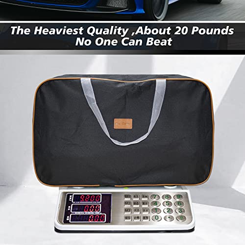 Xyzctem Jeep Wrangler Cover Waterproof 4 Door, All Weather Jeep Rain Cover For Automobiles, 18 Layers Outdoor Full Exterior Jeep Covers For Tj Yj Jk Cj, Black #TOP2