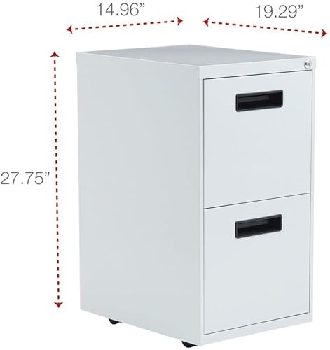 Miniatura 3 de Alera PA54-2820LG Pedestal, izquierdo o derecho, 2 cajones de archivo legaltamaño carta, 15-78 de ancho x 28-14 de alto x 19-34 de profundidad, gris