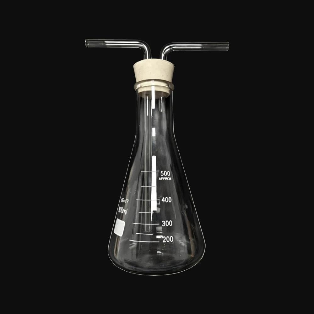 Depurador de gases de vidrio cónico, vidrio de borosilicato