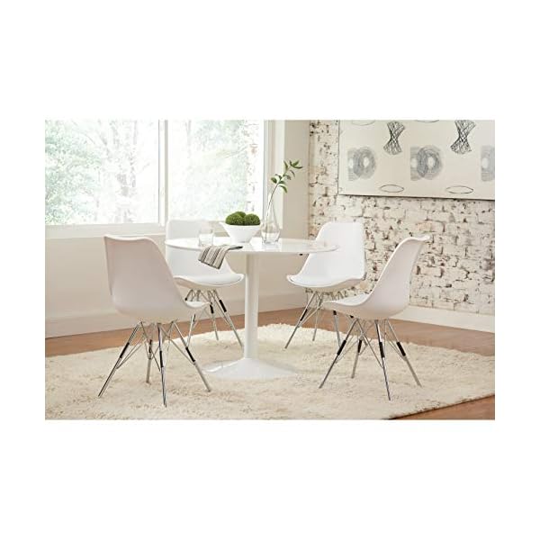 ASPECT Kuros Dining Round Table Glass Top with Chromed Base - Image 4