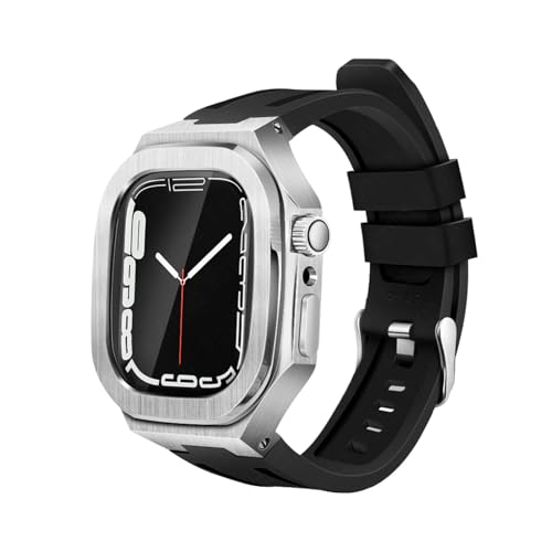 Kit bracelet luxe acier inoxydable pour Apple Watch 45mm agate d'exception