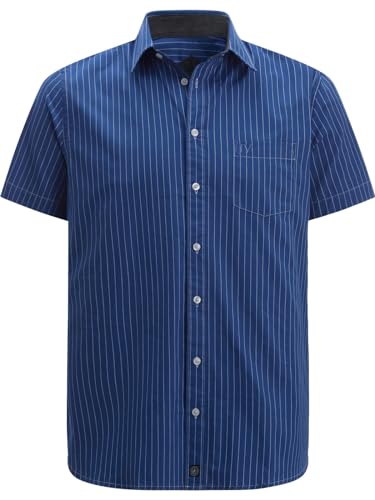 Jan Vanderstorm Camicia da uomo a righe Perttu, Blu reale,