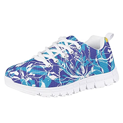 Girls Casual Soft Mesh Running Tennis Shoes Graphic Print Kids Novelty Walking Athletic Sneakers