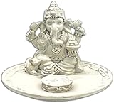 White Beautiful Lord Ganesh Incense Sticks Holder - Ganesha, Laxmi, Shiva, Durga, Kali