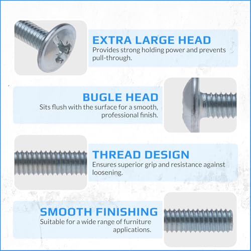 Möbelknopf Griffschrauben M4x30 (10er-Pack) Maschinenschrauben Griffbolzen Sechskant verzinkt für Küche, Schlafzimmer, Schublade, Schrank, Tür, Kommode Universalgriffe M4 x 30